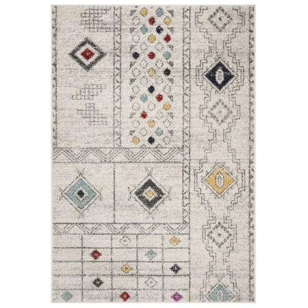 Safavieh 3 x 5 ft. Adirondack 206F Power Loomed Rectangle Area Rug Light Grey & Aqua ADR206F-3
